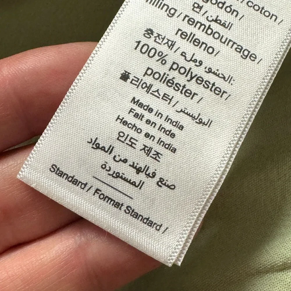 Pottery Barn Teen Dorm Modern Artisan Quilted Sham Standard Pair Sage/Ivory NWOT